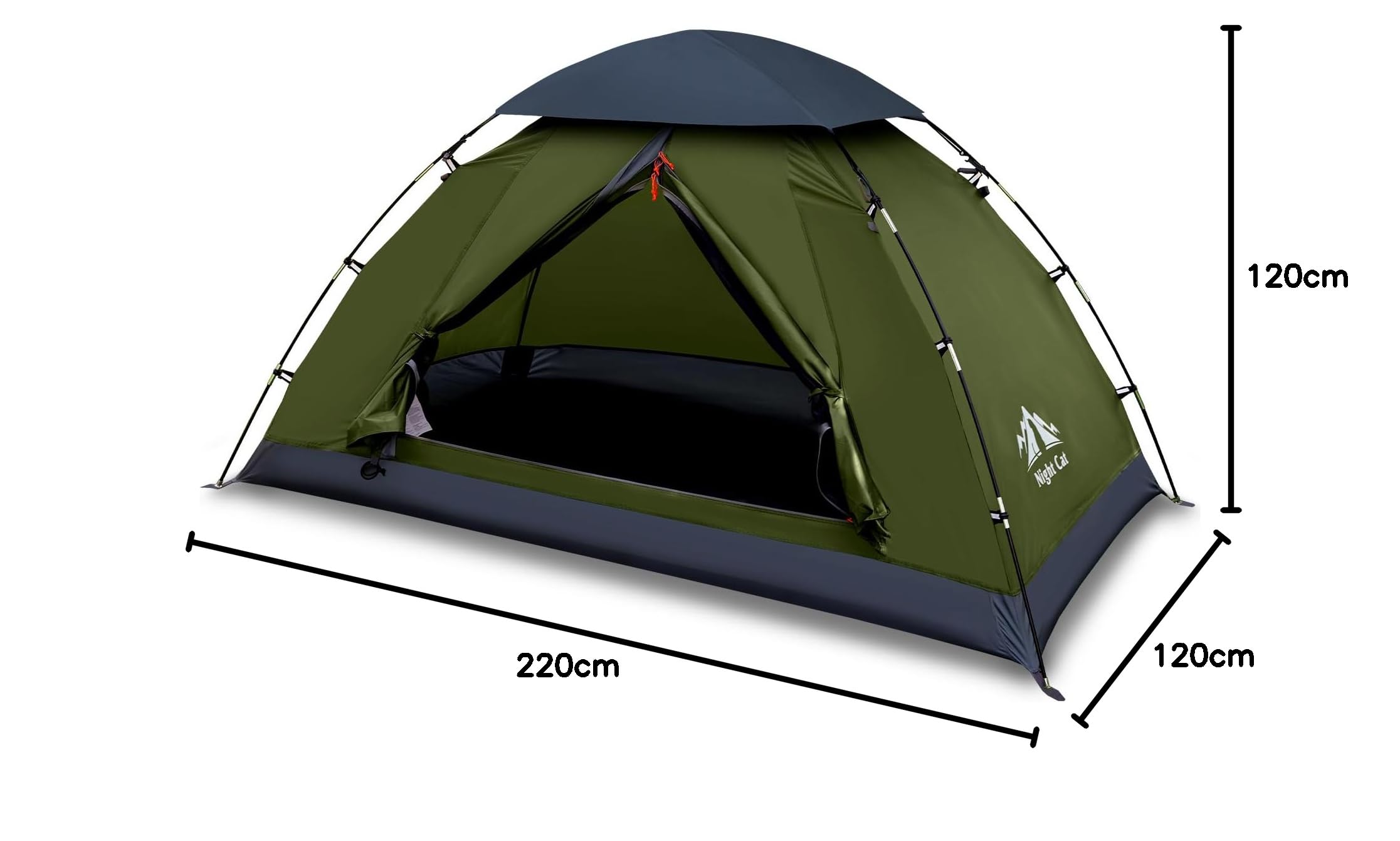 Night Cat Tenda Da Campeggio Per 1 2 Posti: Montaggio Rapido Tende Impermeabile Per Trekking