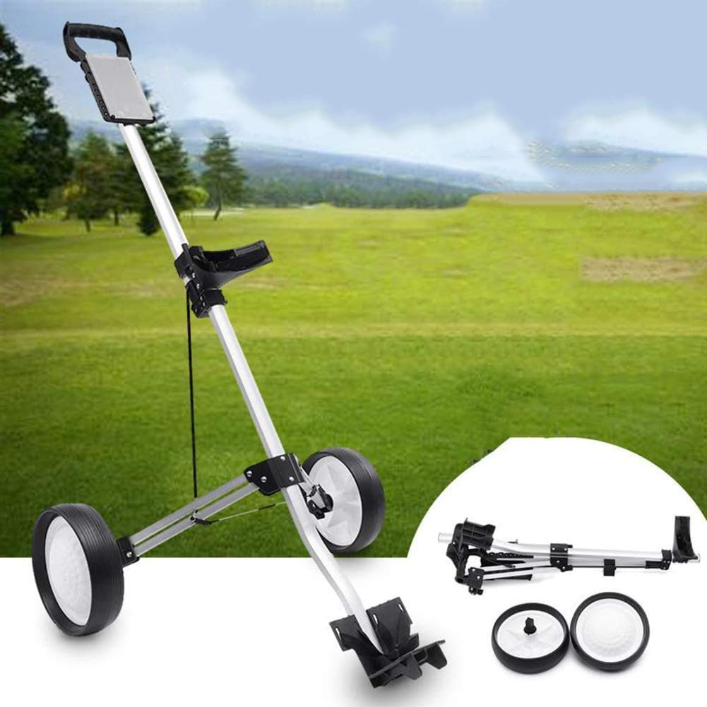 Buy Professional Folding Golf Cart, 2 Wheels Golf Push Pull Cart for