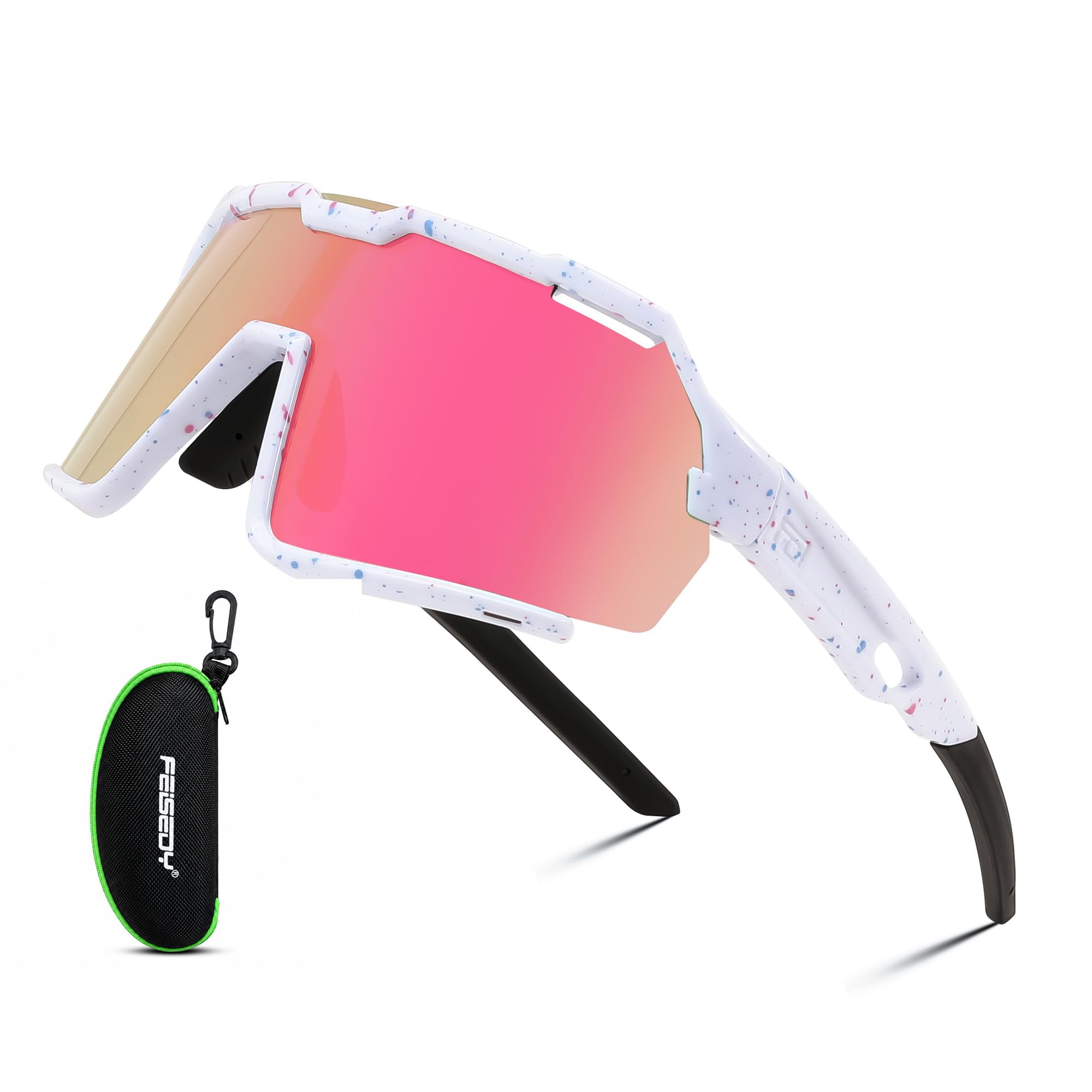 FEISEDY Polarized Kids Sunglasses Youth Sports Cycling Shades,UV400 Protection For Teens Baseball Tennis Sunglasses B0092-image-39