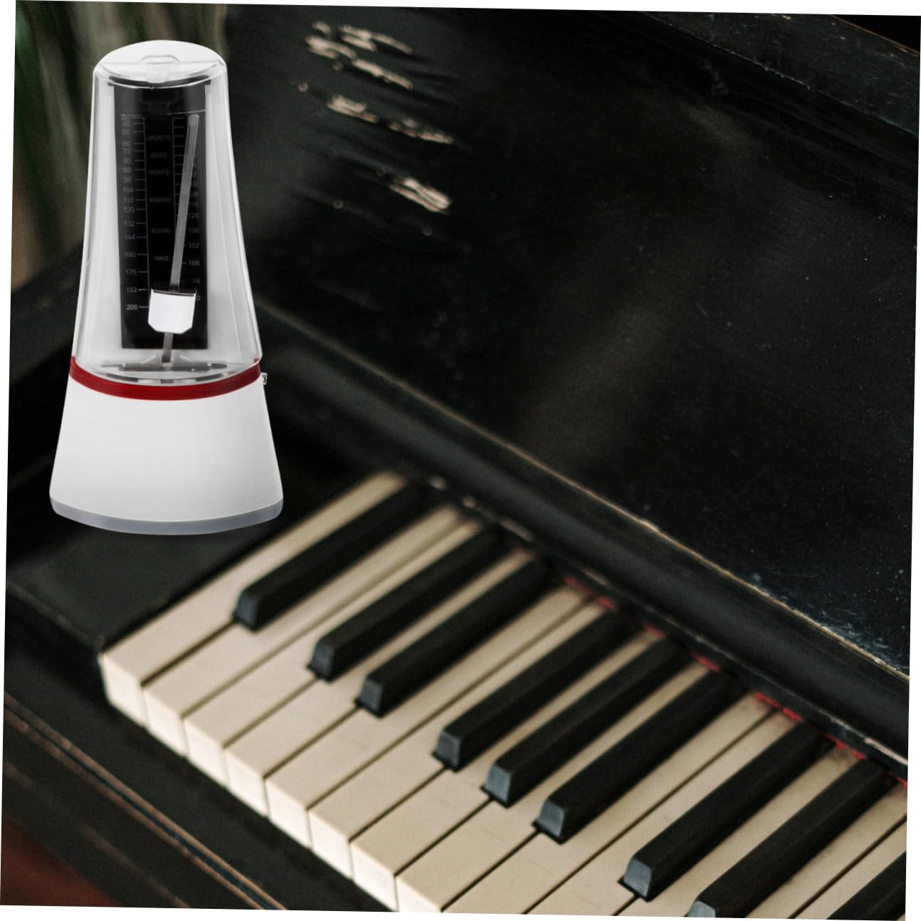 Abaodam Kleines Mechanisches Metronom für Klavier und Gitarre mit Weißem Abs Gehäuse und Präzisem Takt für Anfänger und Musikalische Übungen