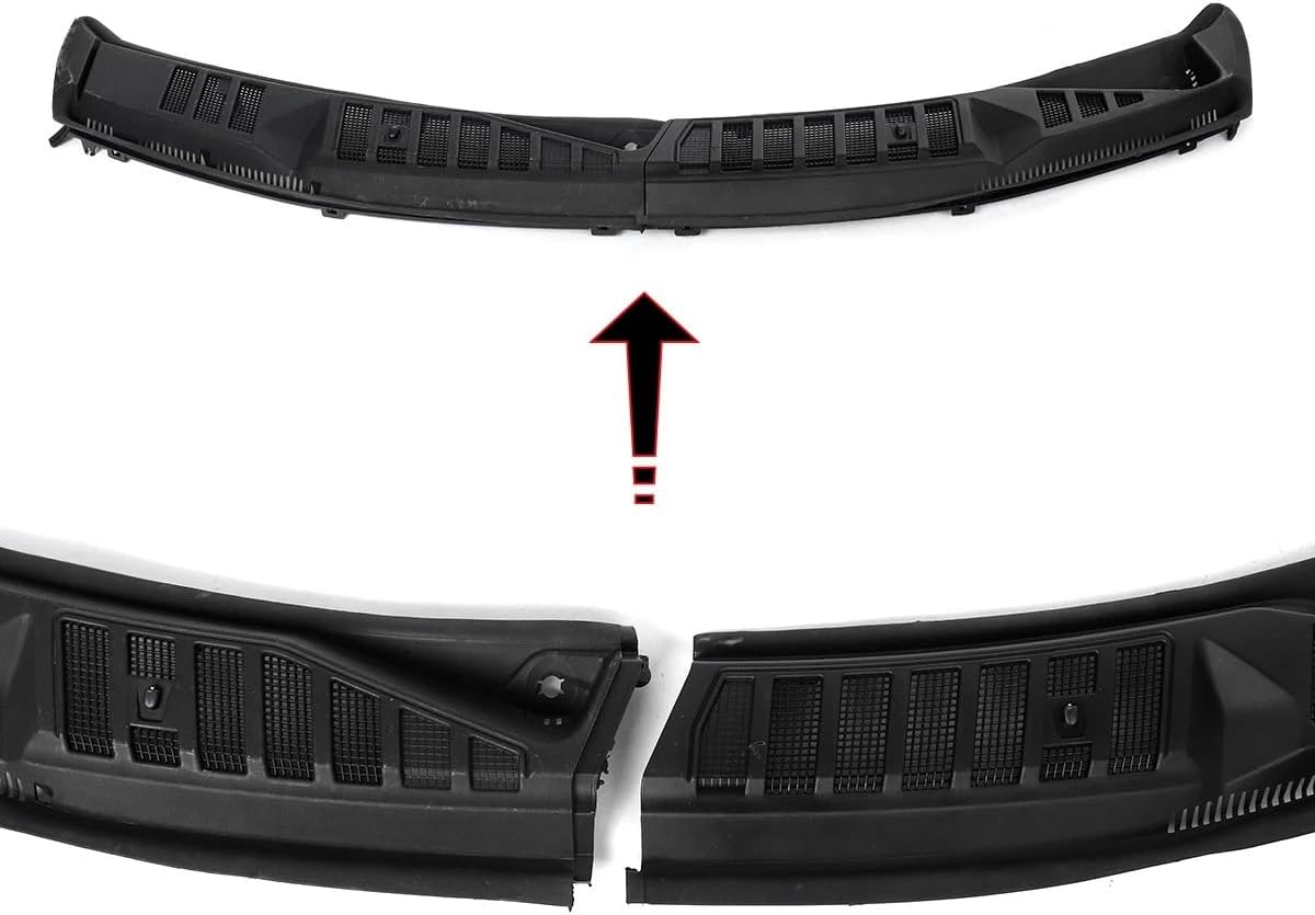 Front Windshield Wiper Cowl Panel for 2015 2016 2017 2018 2019 2020 Ford F-150 Window Cover Insert Panel with Water Pipe Replacement for FL3Z15022A69A FL3Z15022A69B