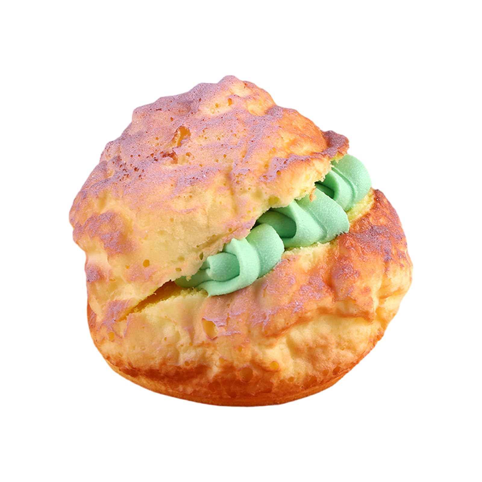carotoe Realistic Simulation Puff Bread Model Artificial Puff Bread Dessert Model for Shop Decoration Display Photography Props Chocolate Flavored