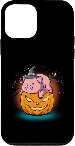 iPhone 12 mini cerdo calabaza truco o trato Halloween disfraz caso