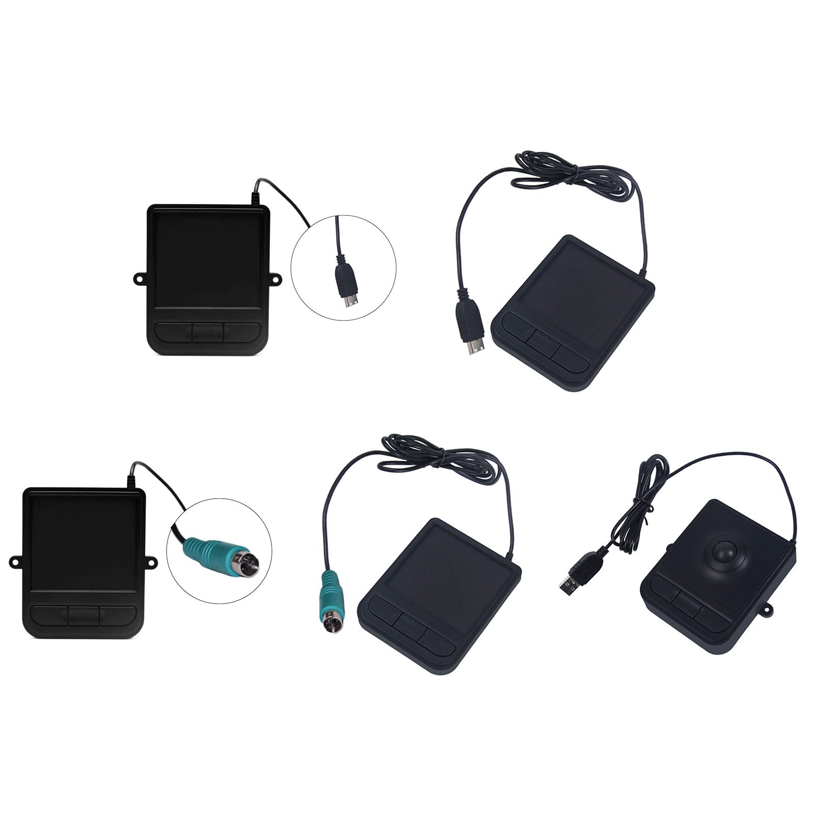 Embedde - Touchpad USB a tre pulsanti con capacità di tocco per sistemi di automazione industriale durabilità cavo USB trackball industriale