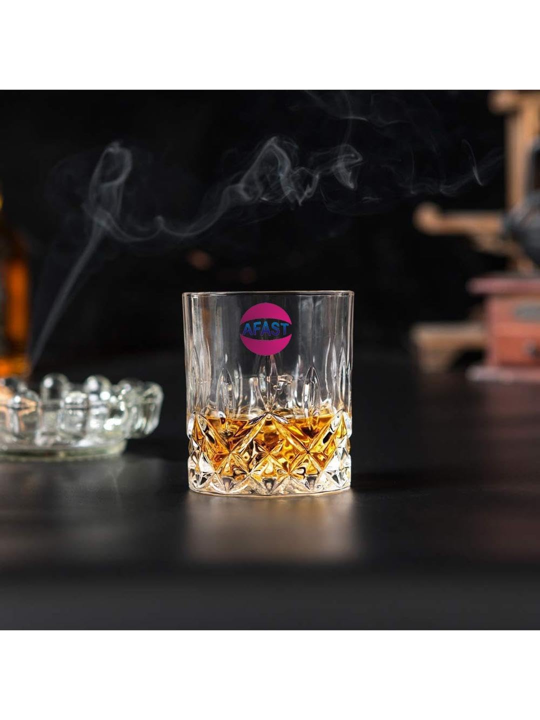 AFAST Party Perfect Glasses for Water, Juice, Cocktails, Smoothies and Other Drinking Beverages, Glass, Clear, Pack of 8, 7 X 7 X 8.5 CM 4