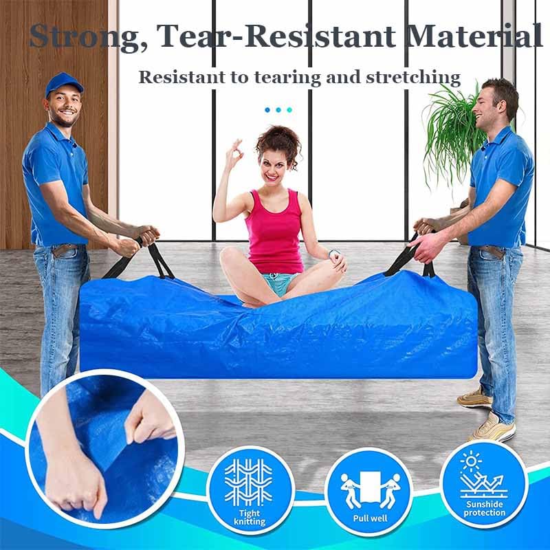 Sacca impermeabile per materasso da trasloco, antistrappo, con cerniera e custodia (208 x 160 x 38 cm), protezione per materassi, facile da trasportare e riporre