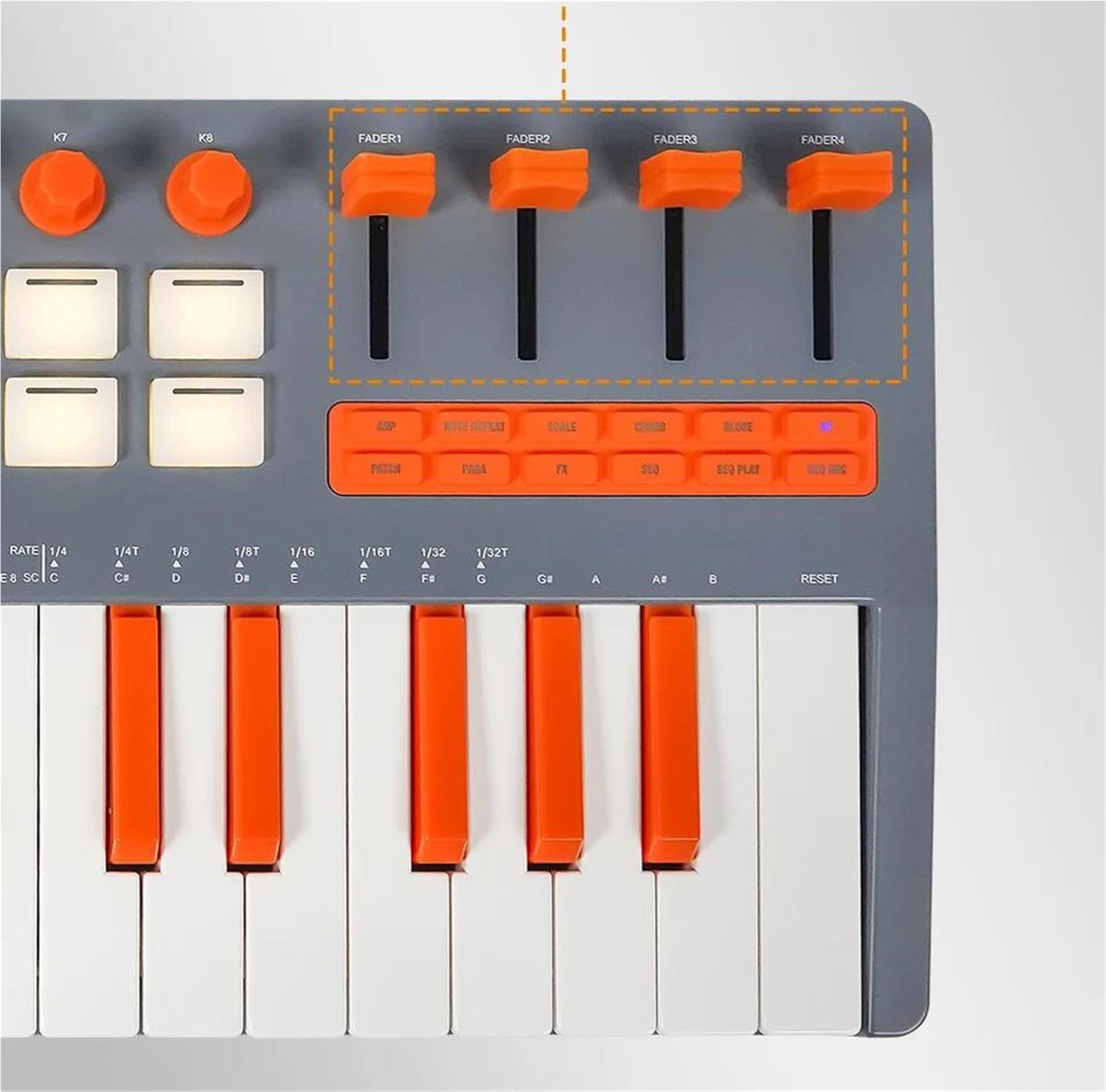 Teclado MIDI Inalámbrico Teclado Electrónico Profesional