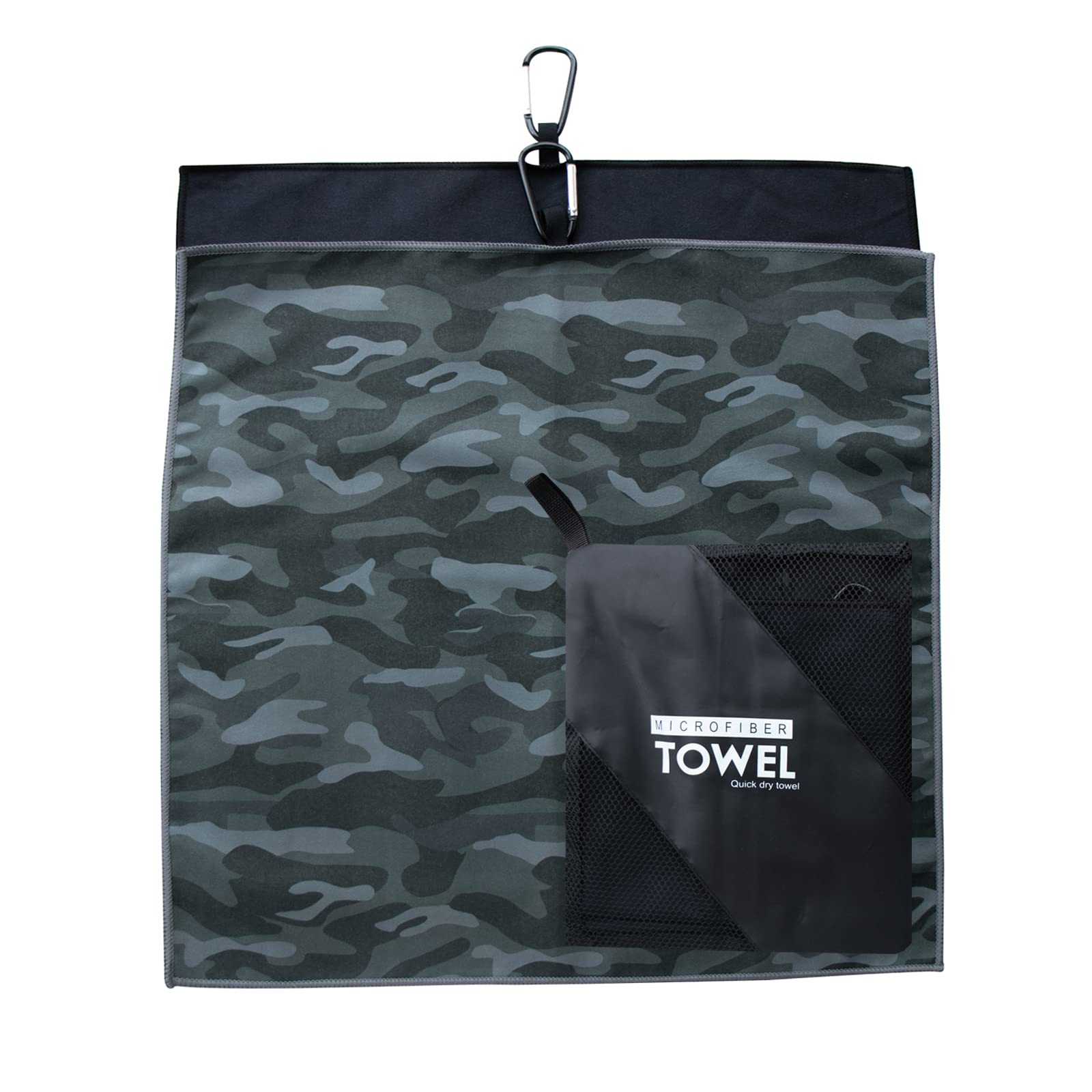 Deeorla Sweat Absorbing Handkerchiefs Sport Microfiber Sweat Towels Hankies 2PCS Size 38cm