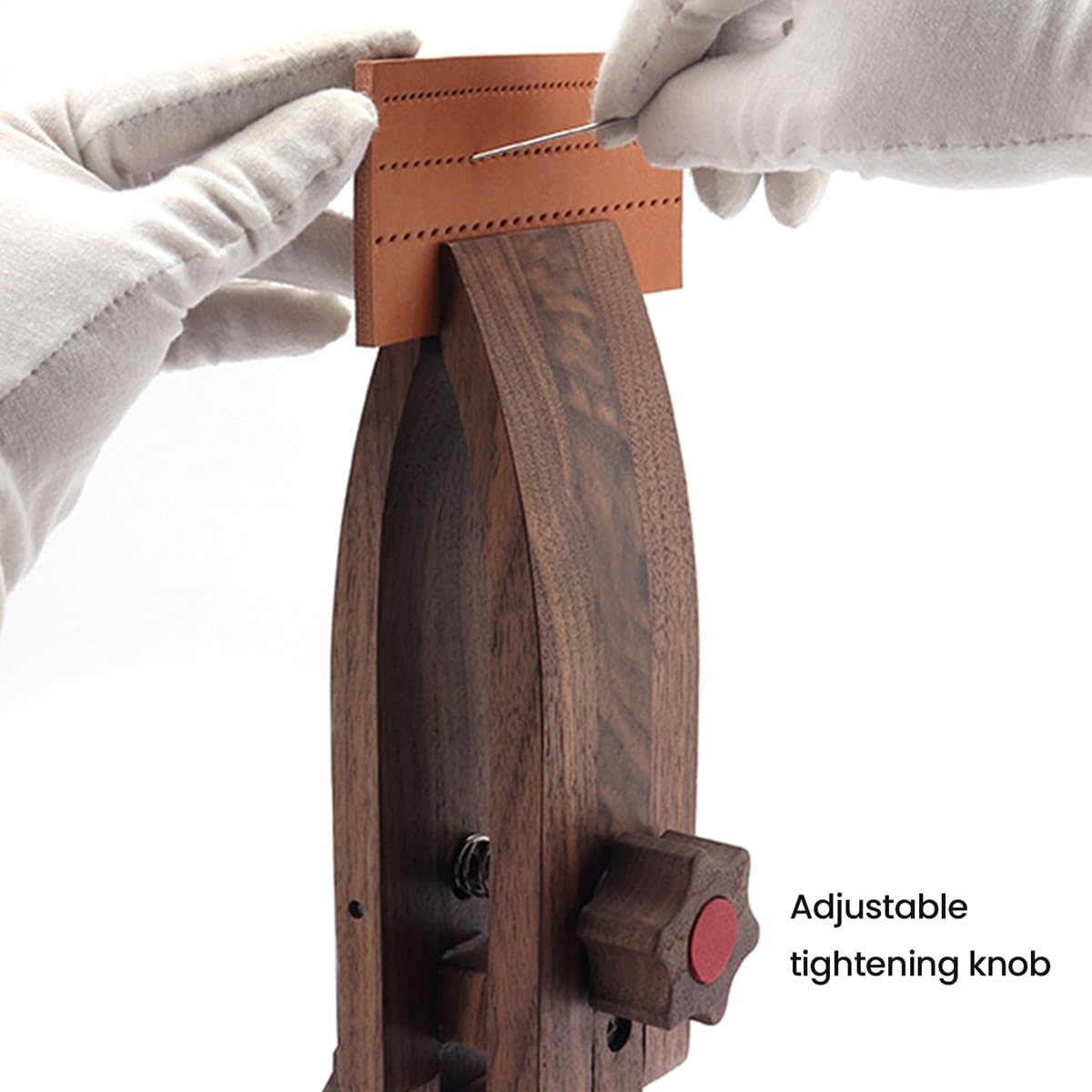 Pince en Bois Réglable pour Couture à la Main, Outil de Couture Pliable pour Cuir, Pince Fixe