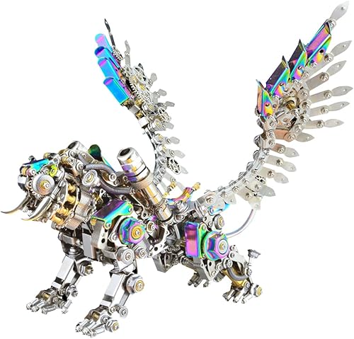 Miniatura 2 de Ottima Modelo de rompecabezas de metal 3D para adultos 1 par de piezas de metal alas de tigre manualidades mecánicas para decoración del hogar X