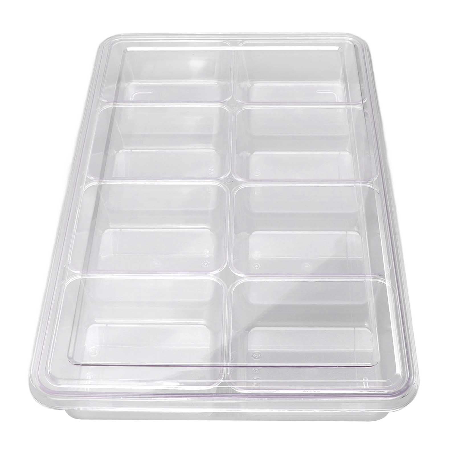 Caja de Condimentos, Tarro de Plástico de Gran Capacidad para Especias y Condimentos con Fondo Antideslizante (8 cavidades)
