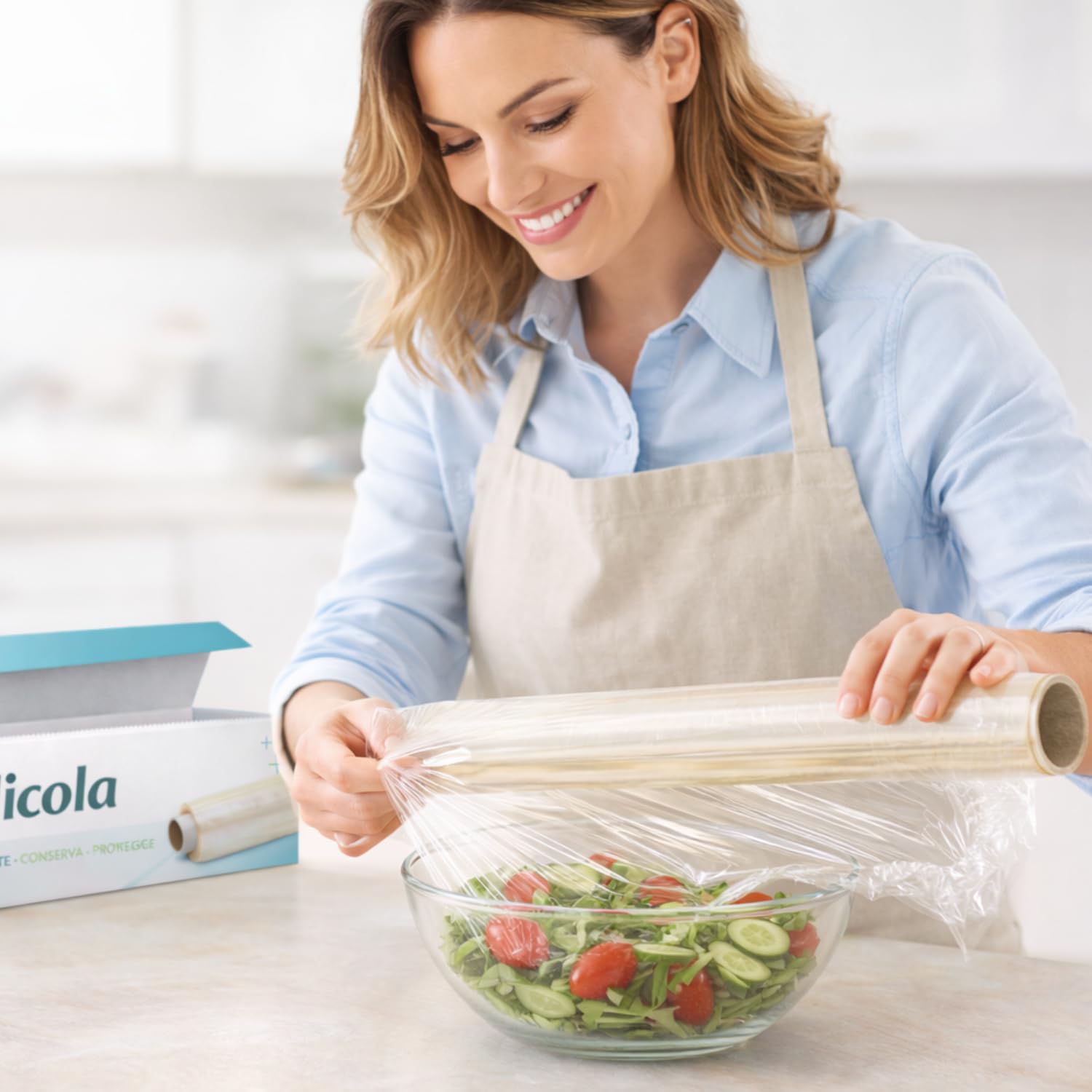 Virsus Pellicola Alimenti 300 Pellicola Trasparente Metri Rotolo Alimentare Professionale con Box - Varie quantità (1)
