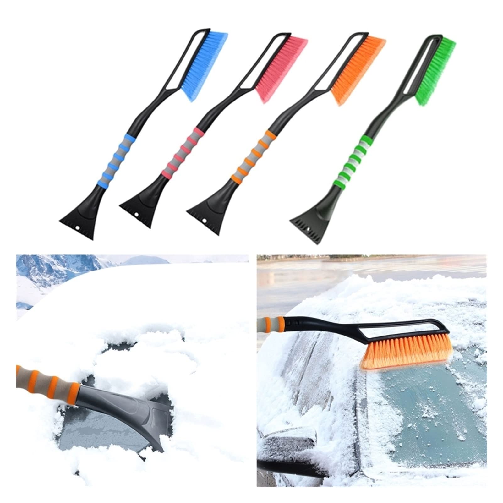 Brosse à Neige pour Pare-Brise Brosse à Neige avec Outil de Retrait de grattoir à Glace Plus Large détachable Poignée Ergonomique en Mousse Confortable Compatible avec Les camions de Voiture