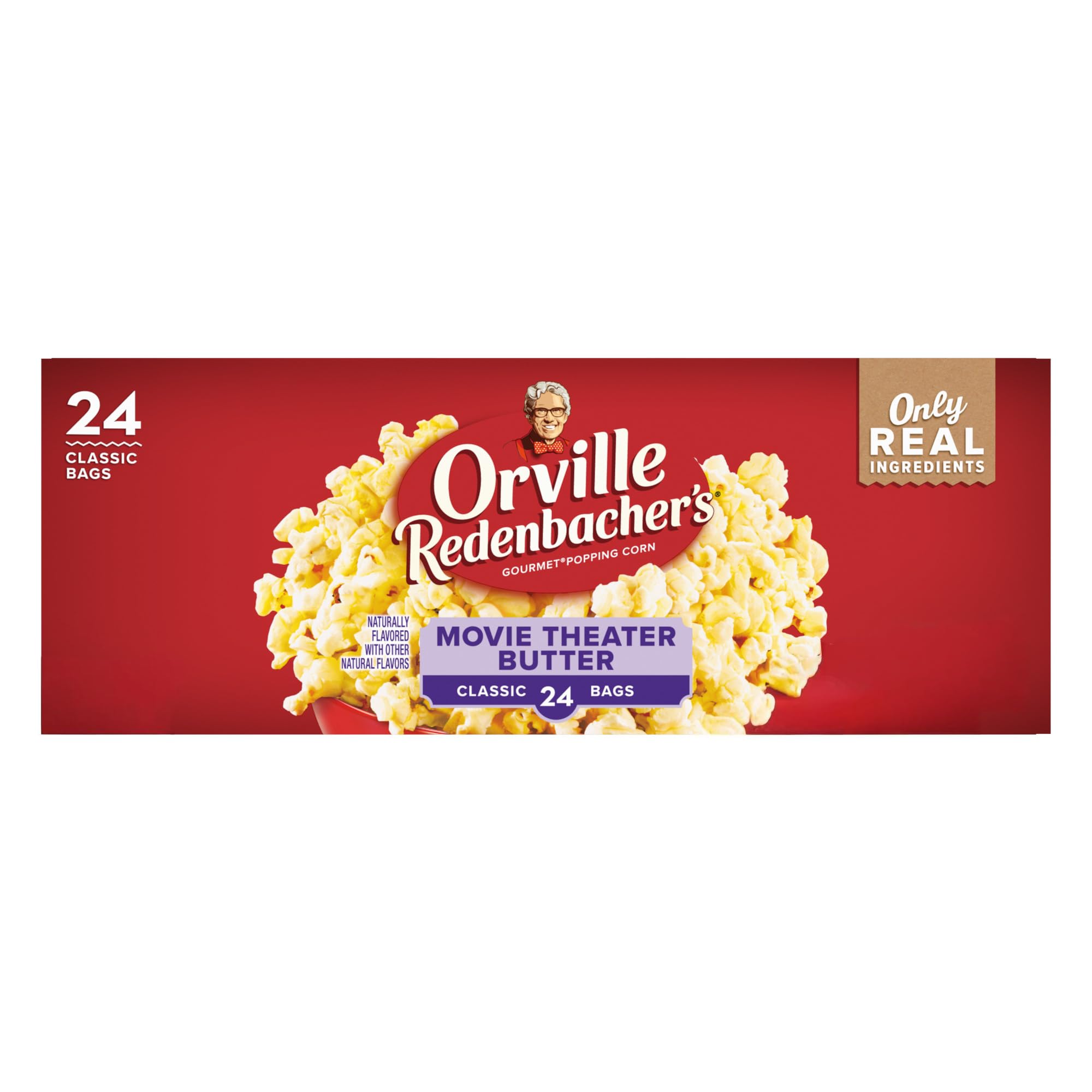 Orville Redenbacher's Microwave Popcorn, Movie Theater Butter Flavor, 3.29 oz., 24-Count