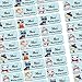 Sunnywall® Stifteaufkleber Namensaufkleber Katzen Namen Sticker Aufkleber Sticker für Kinder Schule Kindergarten 120 Stück - 3,0x1,3cm