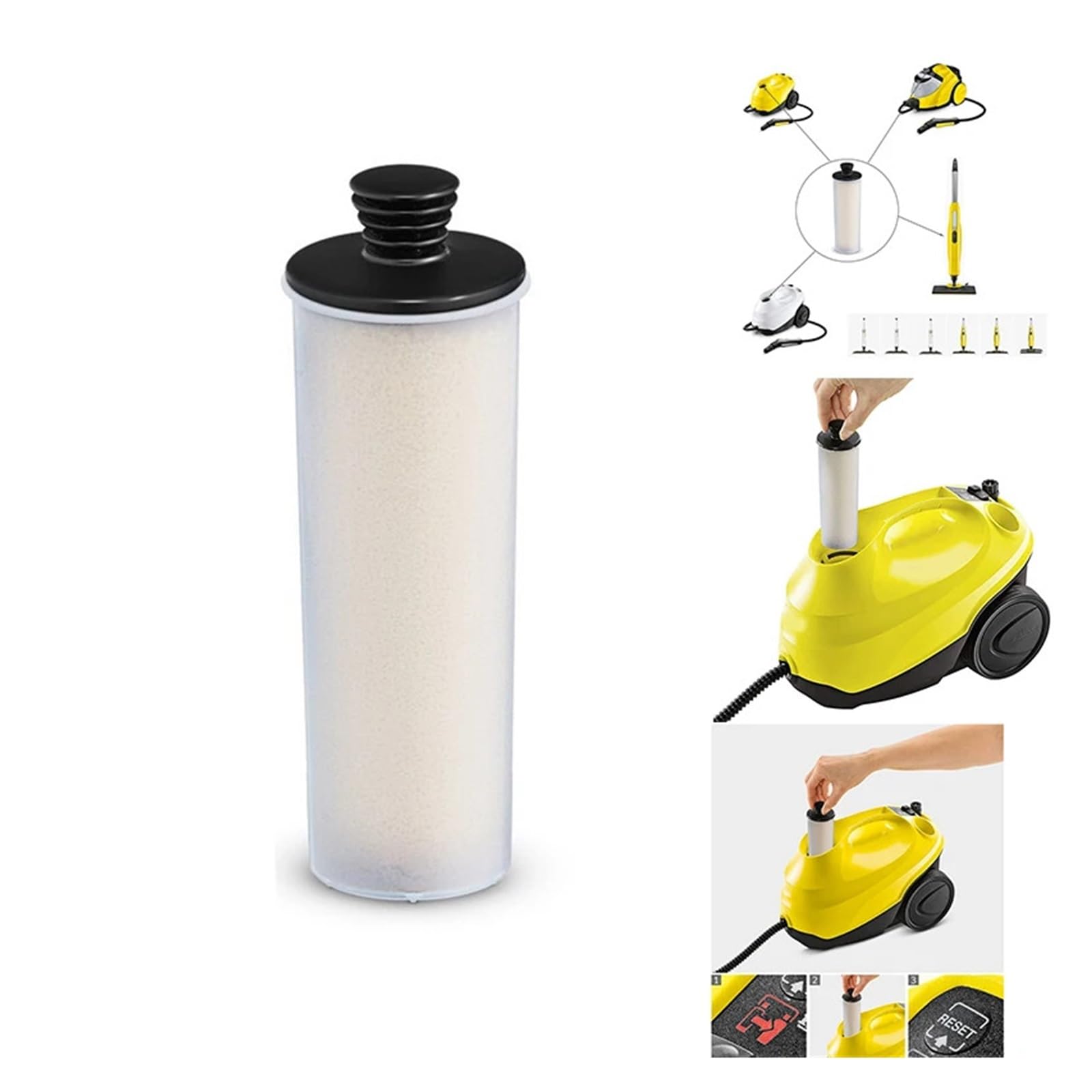 Lot De 6 Brosses Rondes Pour Nettoyeur Vapeur Kärcher SC1 SC2 SC3 SC4 Sc5 Sc7 Ctk10 Brosse De Nettoyage Vapeur 2 Grandes Buses Brosses Rondes 4 Peti 96509998