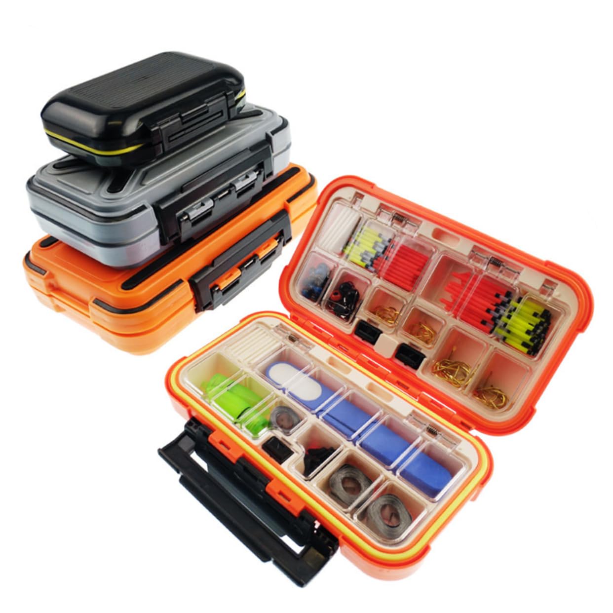 Abaodam Fishing Hook Box Double Sided Storage Case for Tackle Accessories Portable Design for Fishing Gear Capacity for Swivels Beads Orange