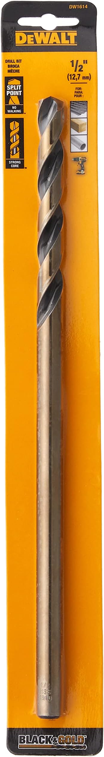 Drill Bit, Black Oxide, 1/2-Inch x 12-Inch (DW1614)