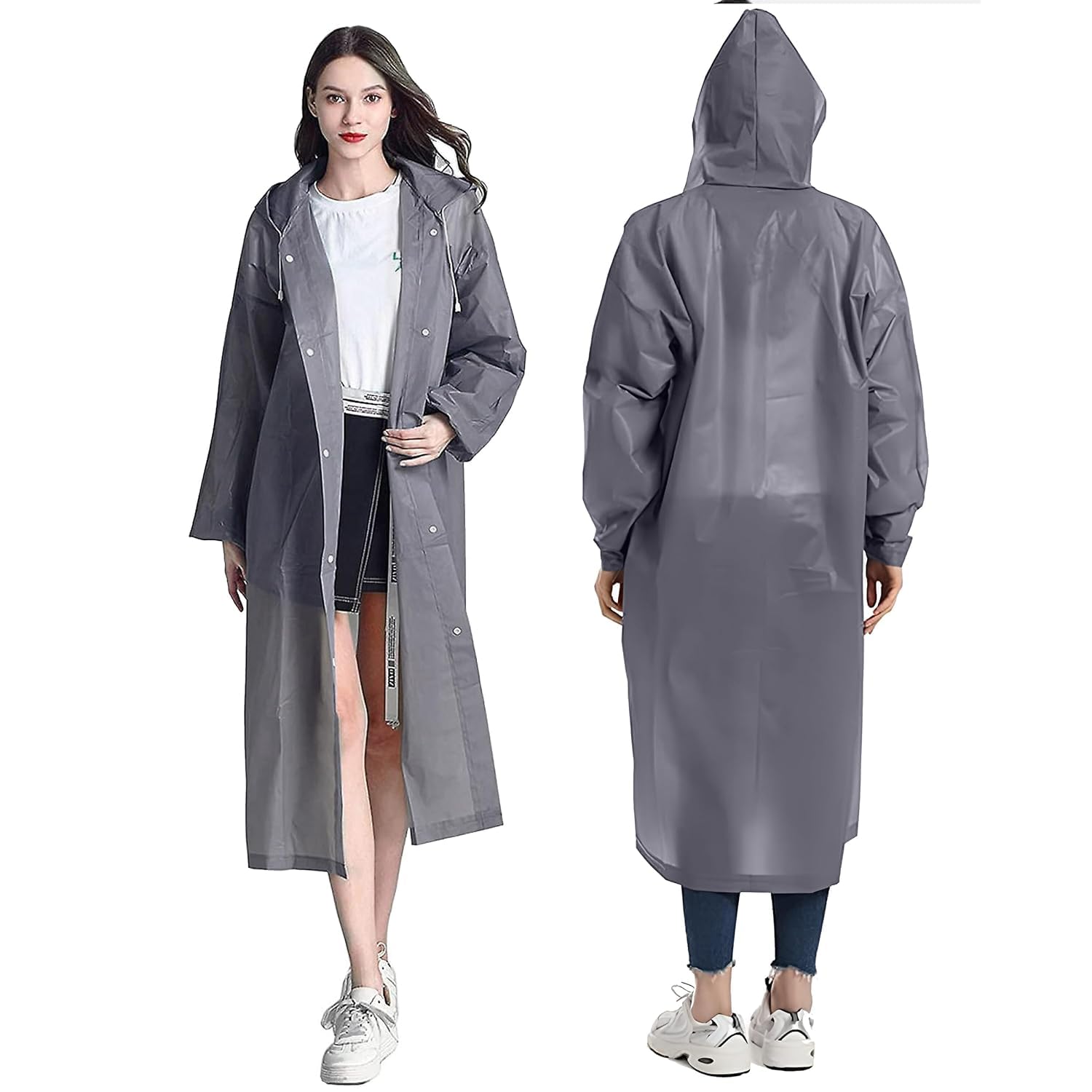 Waterproof Rain Coat Hooded Universal Outdoor Water Resistant Portable Suit for Men Women Boys & Girls (all Family raincoat)-image-28
