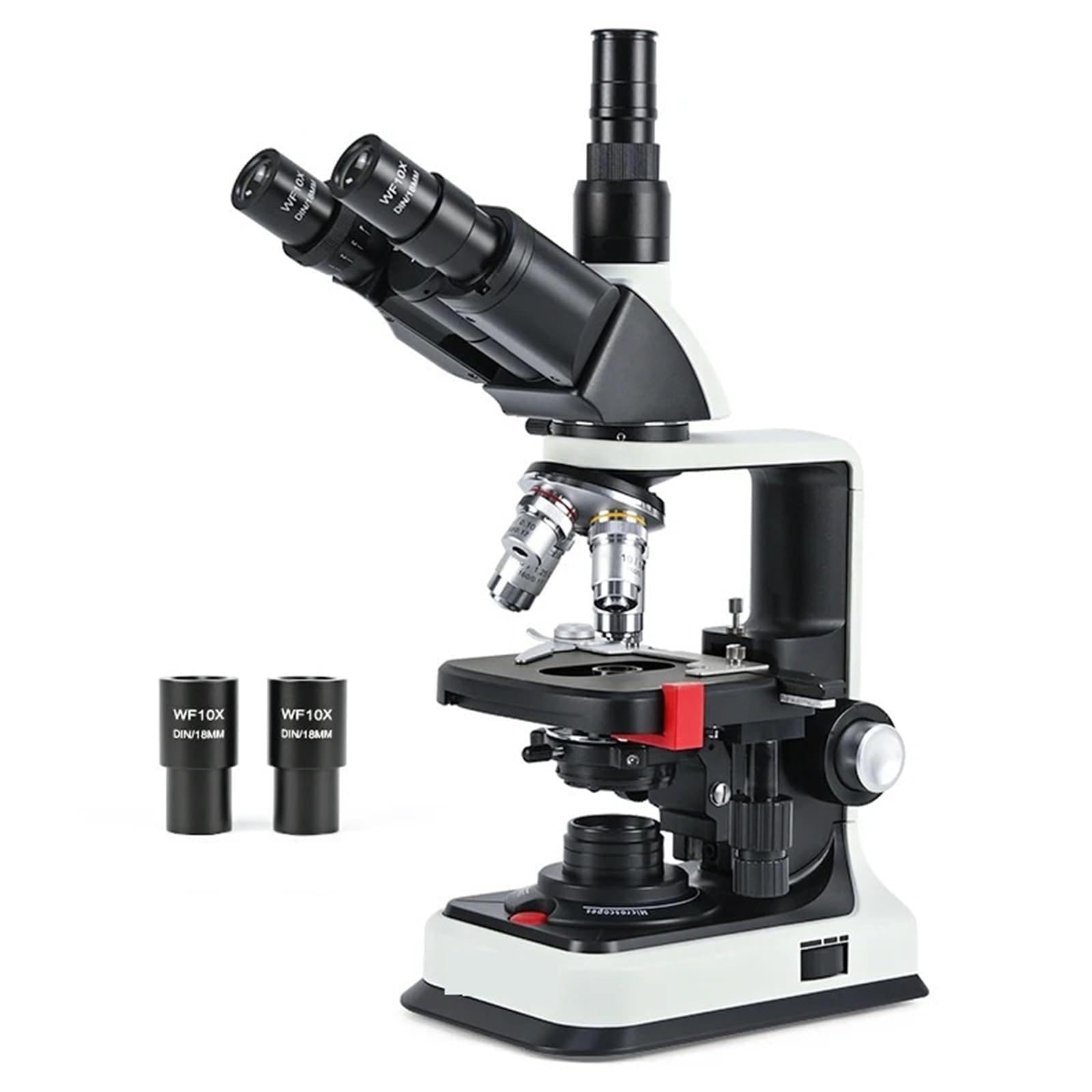 Microscopio Estereoscópico, Microscopio biológico trinocular de campo claro con LED, 40X-2500X, for laboratorio