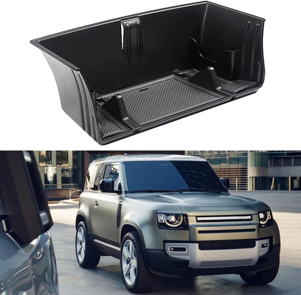 Compatible with Land Rover Defender Accessories 2020-2023 Center Console Organizer Tray for Defender 90 110 130 Interior Storage Box with Glasses Shelf/Phone Stand(Gear Shift Organizer)
