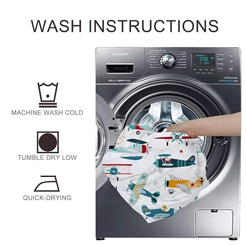 Yasida Cartoon Airplane Bed Sheets Set Full Size For Kids Teens Colorful Cartoon Propeller Plane Bed Fitted Sheets Boys Girls Teens Bedroom Decor,Full Size(3Pc) #TOP5