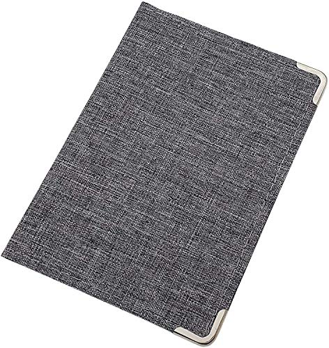 Pochette de Carte d'Identité et Porte Carte de Crédit avec Coins de Protection en métal en Gris Cover