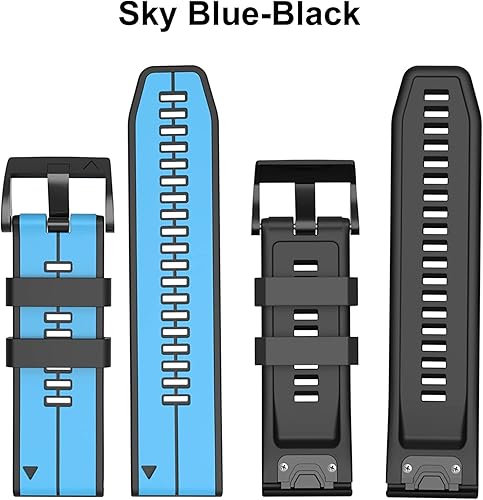 Miniatura 6 de Correa de reloj de 0.866 in compatible con Garmin Fenix 5, bandas de silicona suave de 0.866 pulgadas para Fenix 5Fenix 5 PlusFenix 6Fenix 6
