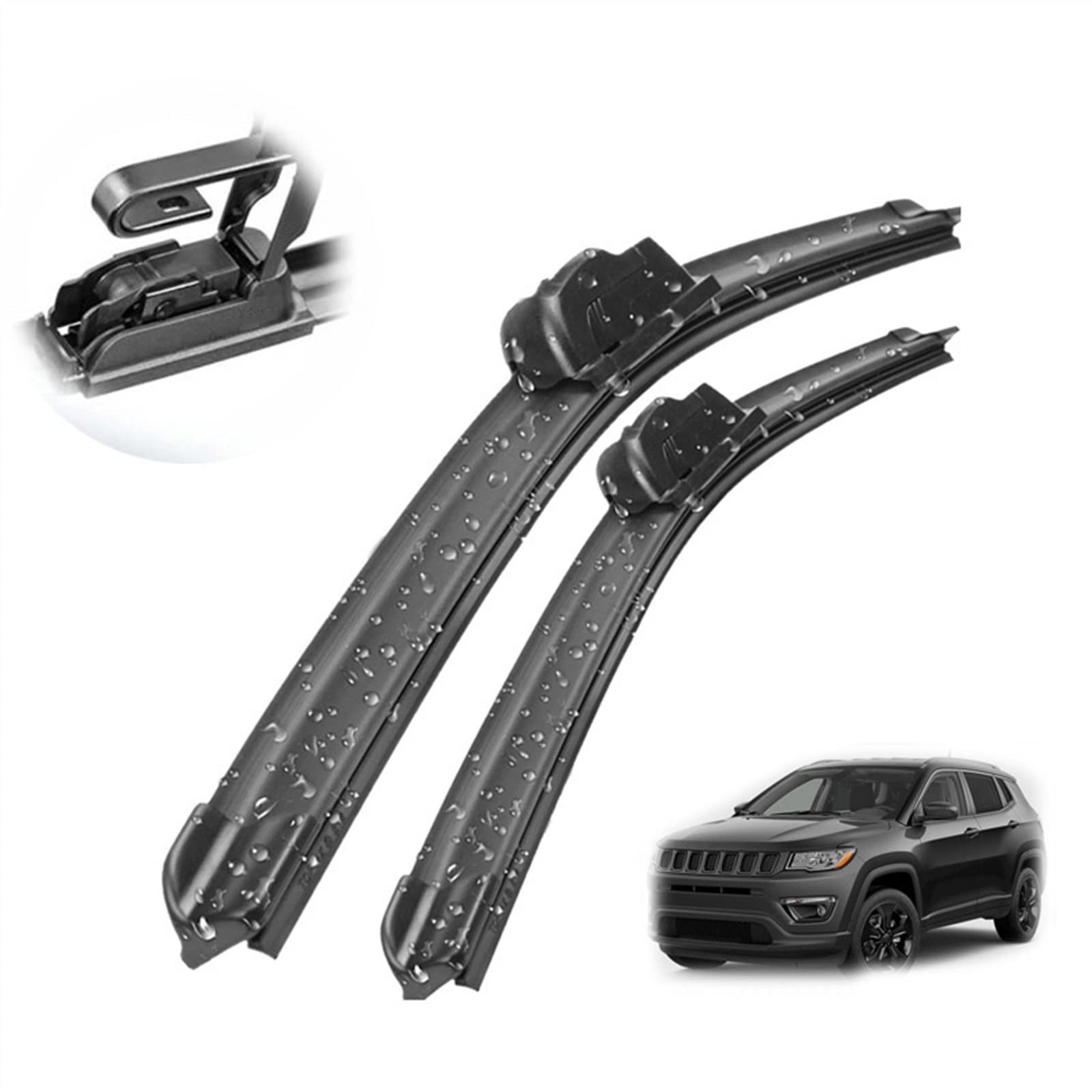 Essuie-glace Jeep Compass 2016-2020 : résolvez les bruits et traces sur votre pare-brise