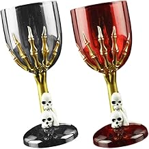 Halloween Skull Wine Goblets: 2pcs Skull Claw Chalice 3D Skull Goblet Drinking Cup Medieval Skeleton Chalice Cup for Halloween Party Cocktail