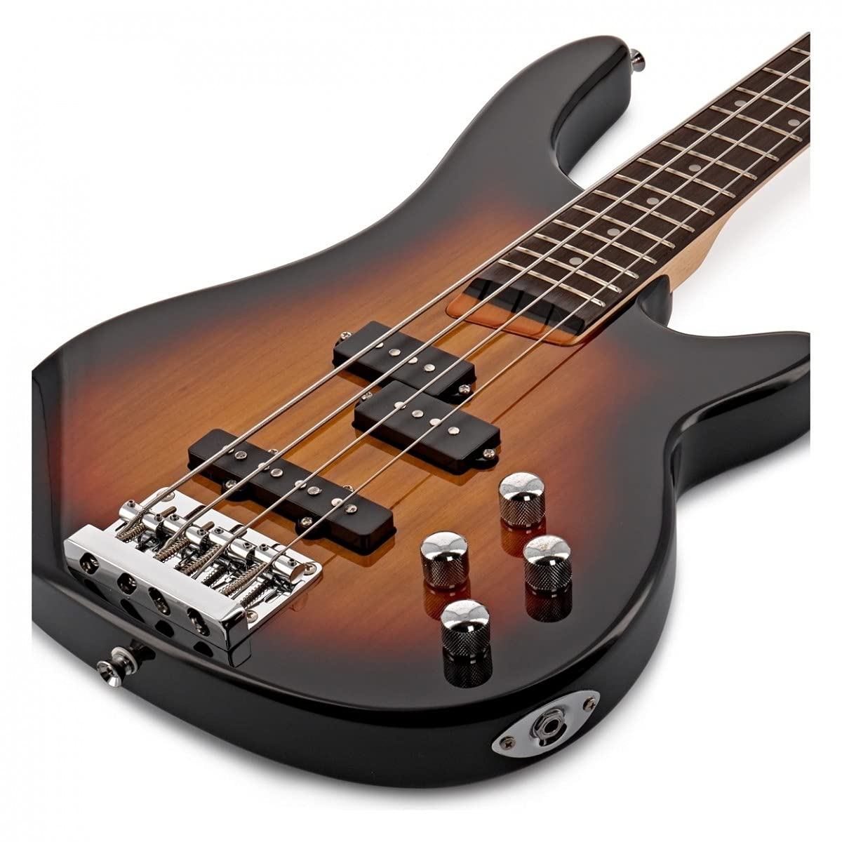 Basso Chicago a scala corta con amplificatore per basso da 15W e accessori