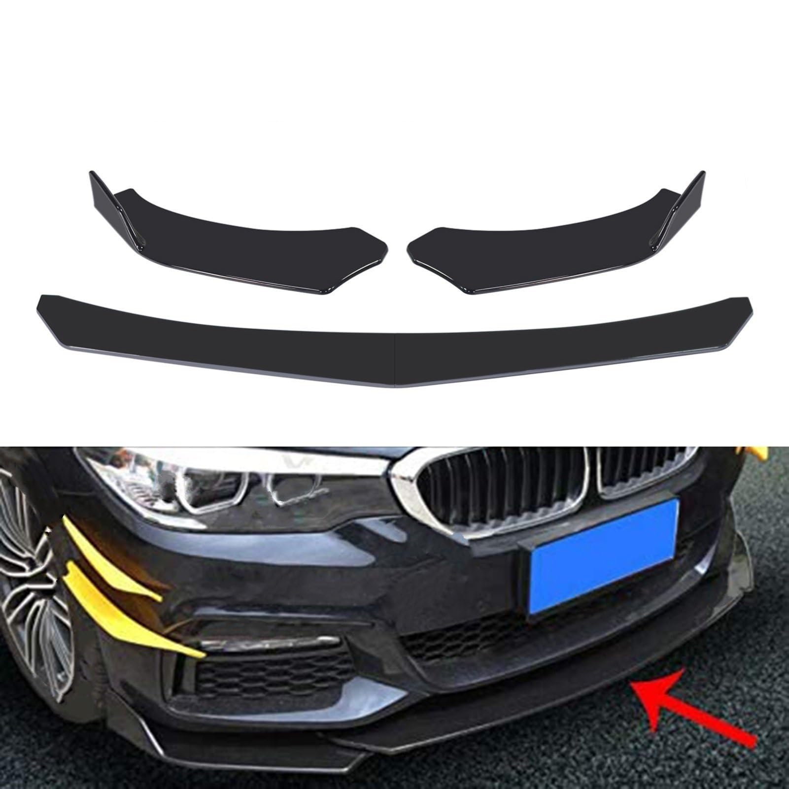 Kit De Carrocería De Parachoques Delantero De Coche Divisor De Alerón Divisor De Labios Canard Universal