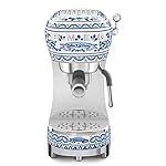 Smeg ECF02DGBEU Dolce & Gabbana Espresso Coffee Maker, Portafilter, Blue