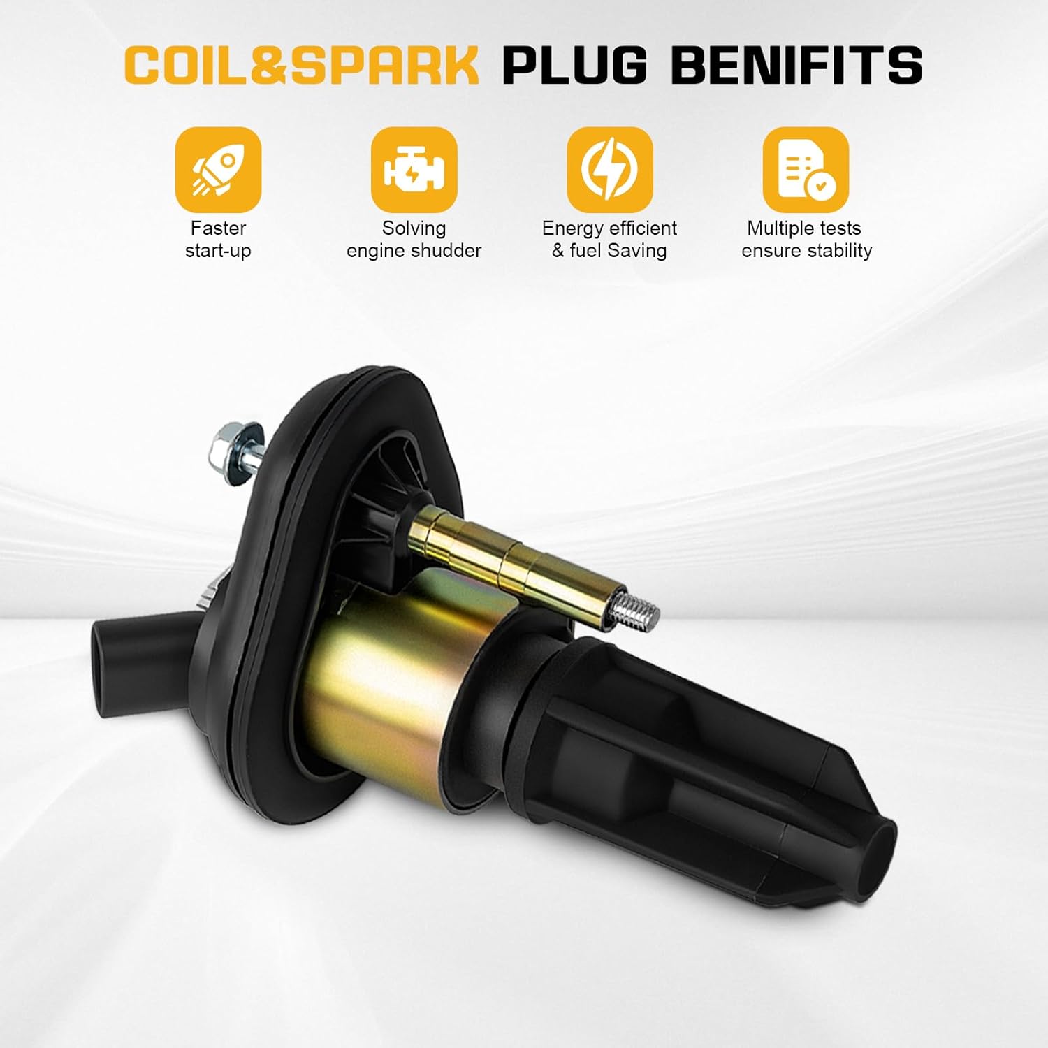 QYL 6 Pcs Ignition Coil Pack UF303 E255 Replacement for Chevy Colorado Canyon 2004-2006 Trailblazer Envoy 2002-2005 Compatible with Isuzu Ascender 2003-2008 I-290 I-370 2007-2008 I-280 I-350 2006