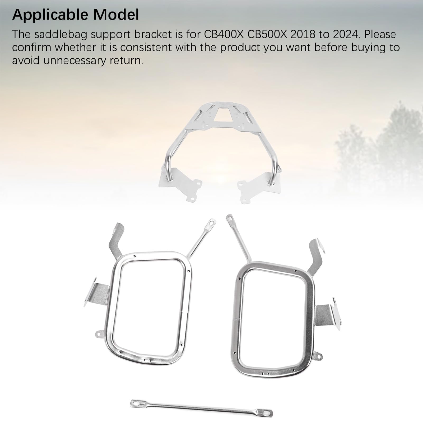 High Strength Motorcycle Saddlebag Bracket Sturdy Side Luggage Rack