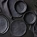 Stone by Mercer Project HEKONDA Modern Debossed Stoneware 16-Piece Dinnerware Set,Plate and Bowl Set, Dish Set for 4, Gray