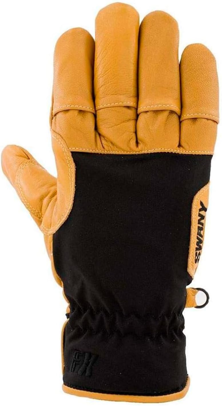 Swany Men's Pro-X Gloves - LeatherShield Fingers, Insulated Palm, Dry Lining, Flexor Construction