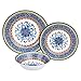 Amazon Basics Melamine Dinnerware Set, Service for 4, Tuscan - Set of 12