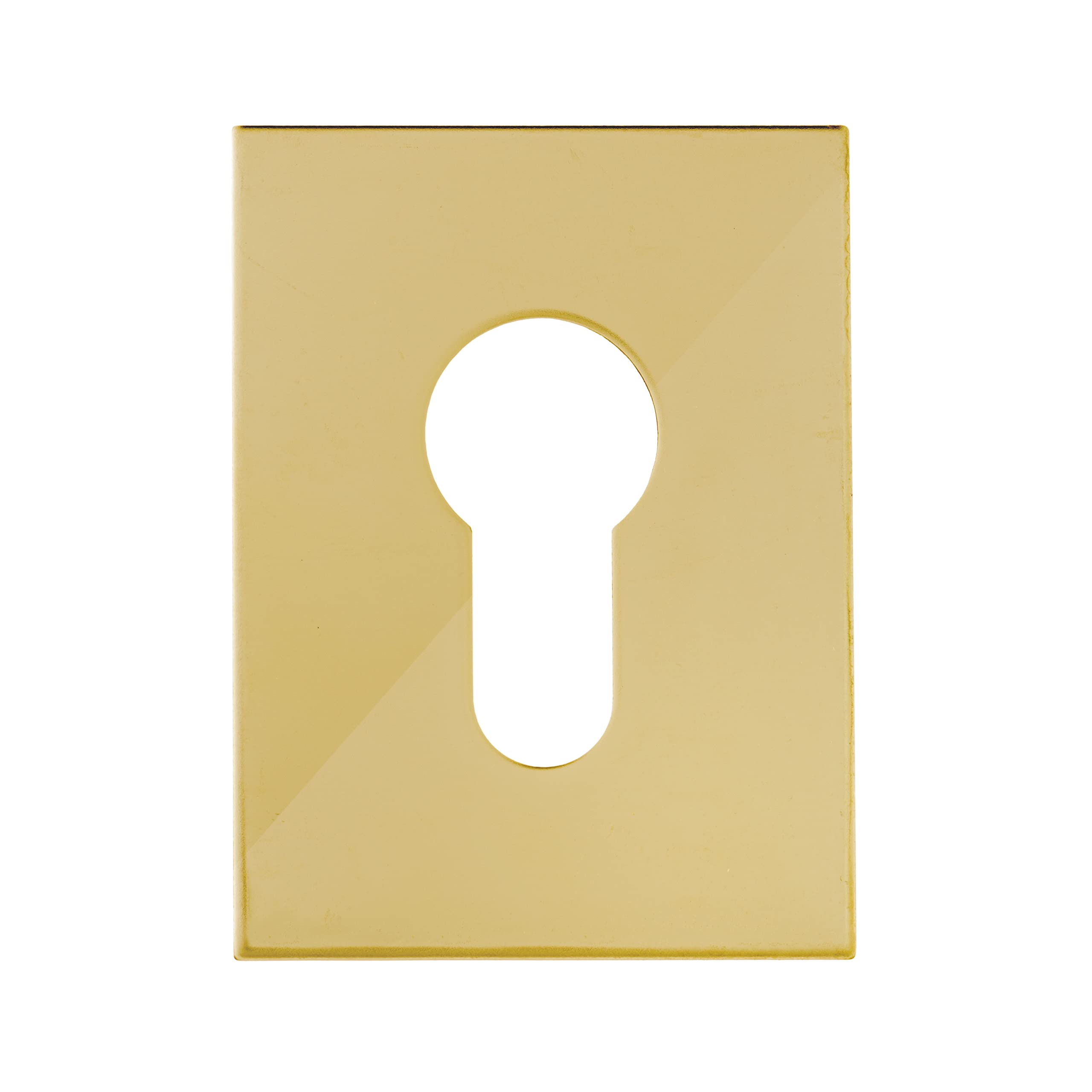 Bary Polished Brass Adhesive Flat Plate Escutcheon Euro