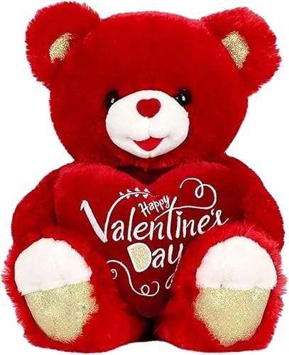 Gifts Galore Now - Oso de peluche rojo especial para el día de San Valentín regalo para seres queridos tamaño perfecto 16 pulgadas relleno de
