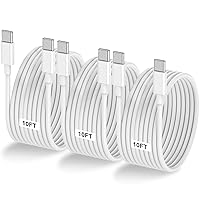 Vista 27 de Paquete de 3 cables USB C a USB C de 1 pie y 60 W, cable de carga rápida tipo C para iPhone Air 17 16e 16 15 Pro Plus Pro Max, para Galaxy S25/S24