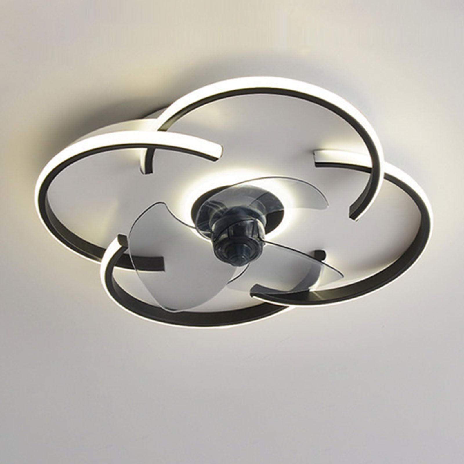 SXDMOUBK Creative Remote Ceiling Fan with Lights Indoor Mute Fans Dimmable LED Lighting for Bedroom Dining Room Lounge Light 3 Wind Speeds