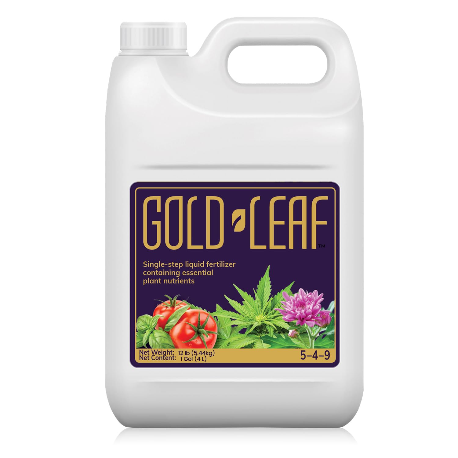 1 Gallon Gold Leaf All-in-One Liquid Fertilizer – pH Balanced, Instantly Dechlorinates, No Additives Needed – for Soil, Hydroponics & Coco – Bigger Blooms, Higher Yields, Complete Plant Nutrition