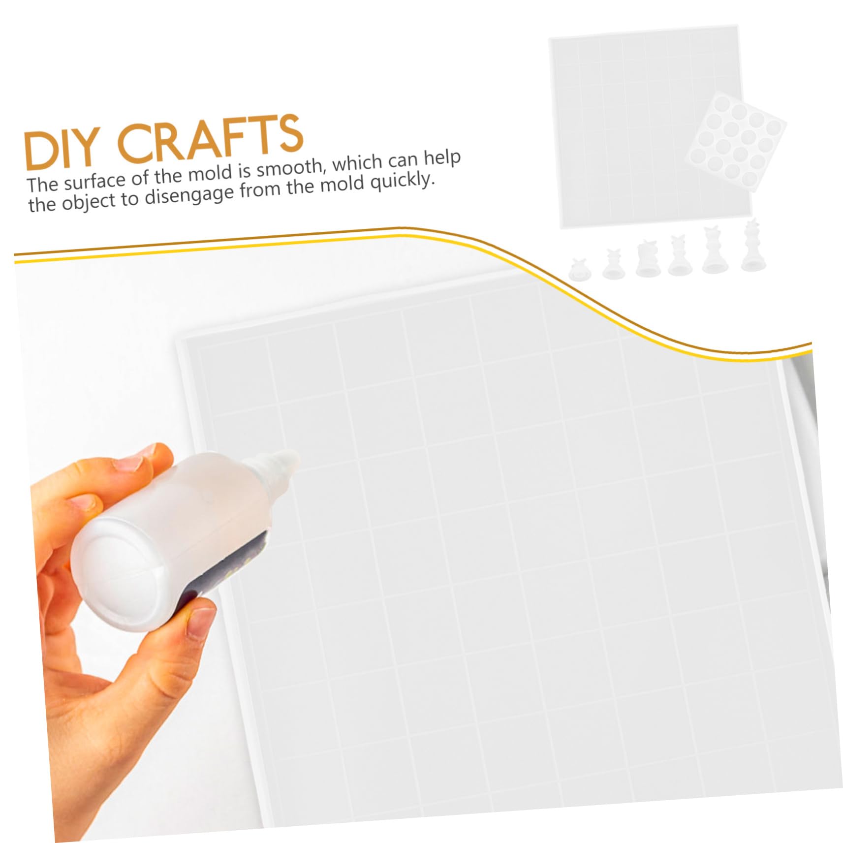 DOITOOL Stampo in Silicone Per Scacchi Stampi Fai Da Te Per Scacchi Stampi Per Flessibili e Riutilizzabili Per Artigianato Per Casa