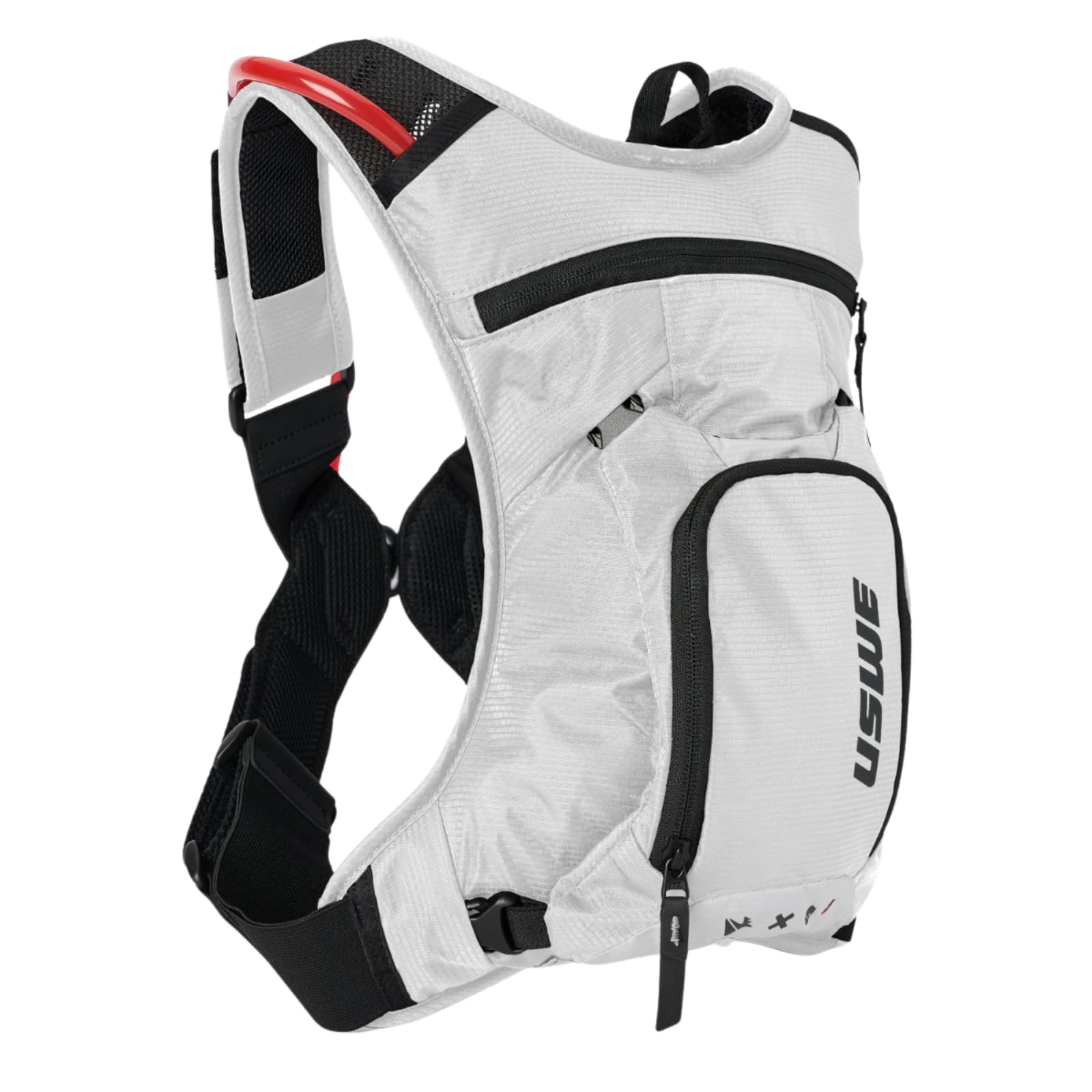 USWE MTB Hydro Hydration Pack with Hydration Bladder - Hydration Backpack for Cycling, Mountain Biking, E-MTB and Gravel Riding, Backpack with Water Bladder (3L, White)
