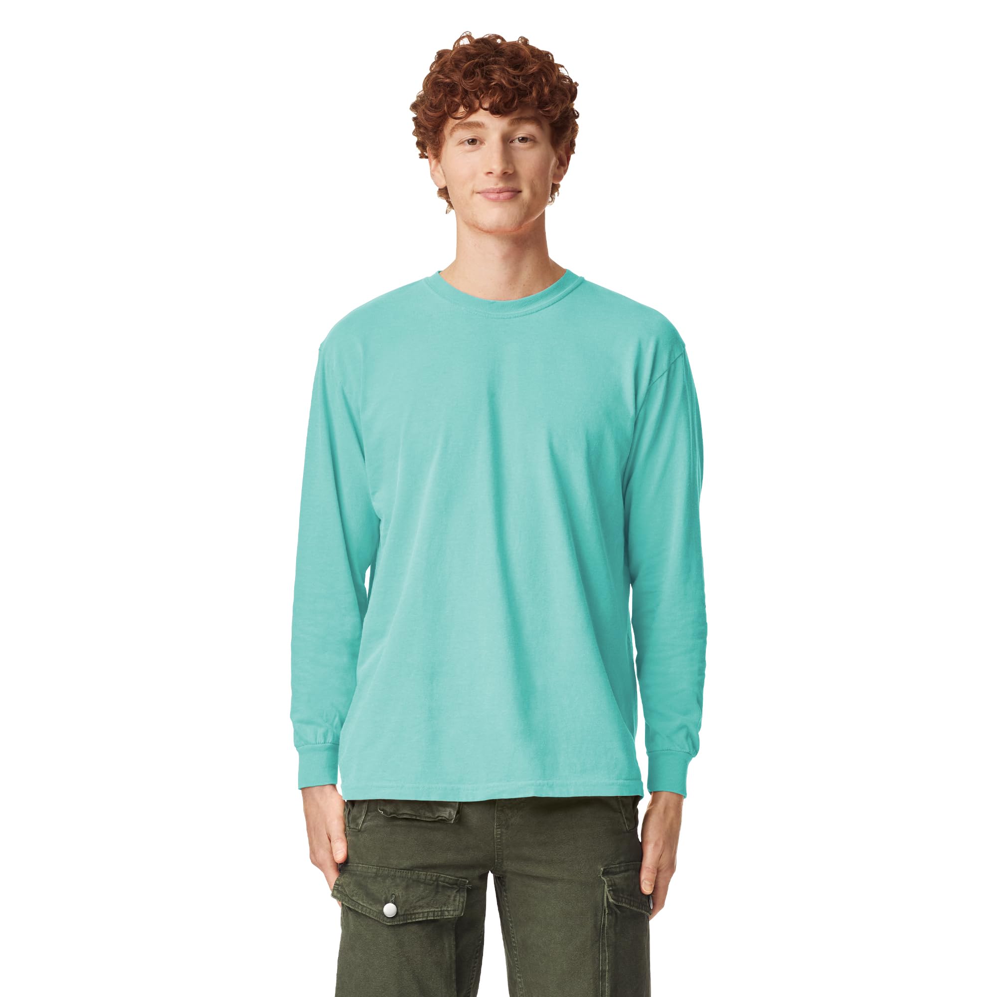 Comfort Colors Unisex's Adult Long Sleeve Tee T-Shirt, Chalky Mint, XXXL