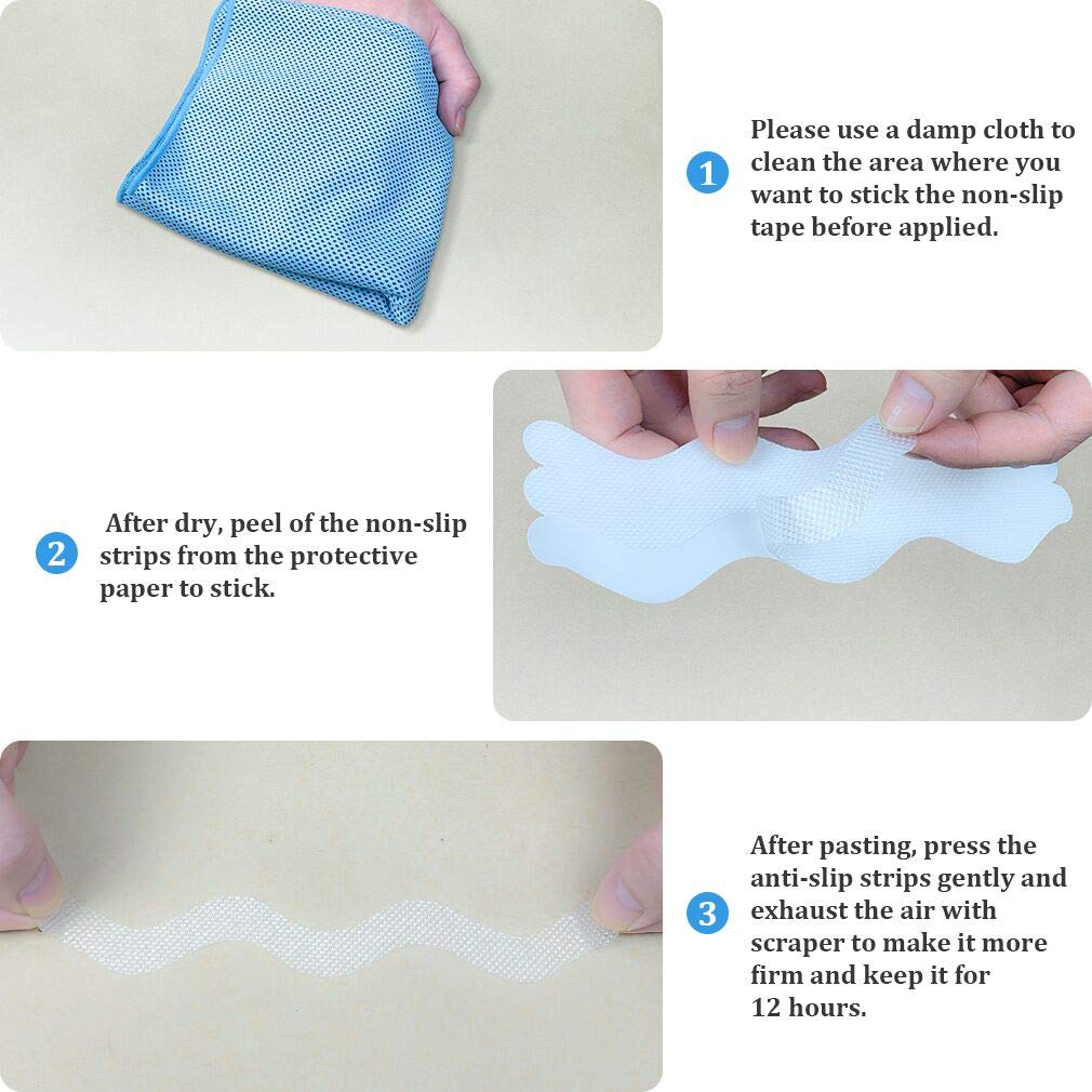 Antiderapant Baignoire Transparent 10 Bandes Antidérapantes Salle De Bain 50x4cm - Cocofy Anti Derapant Tapis Douche