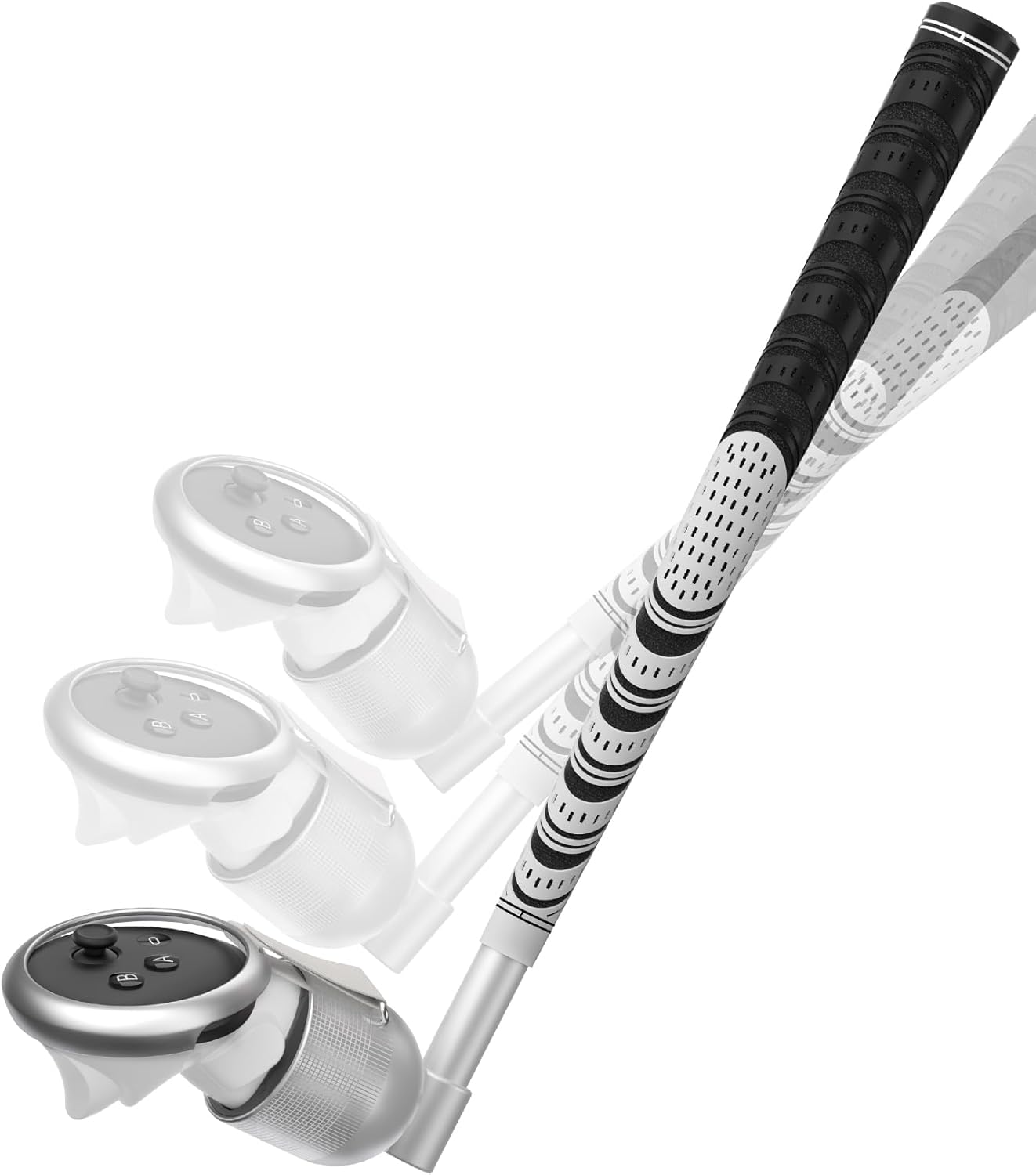 BRICOK VR Golf Club Compatible with Oculus Quest 3, 90 Degree Unblock Signal Aluminum VR Golf Club Attachment with 1:1 Molded Controller Cup, Right