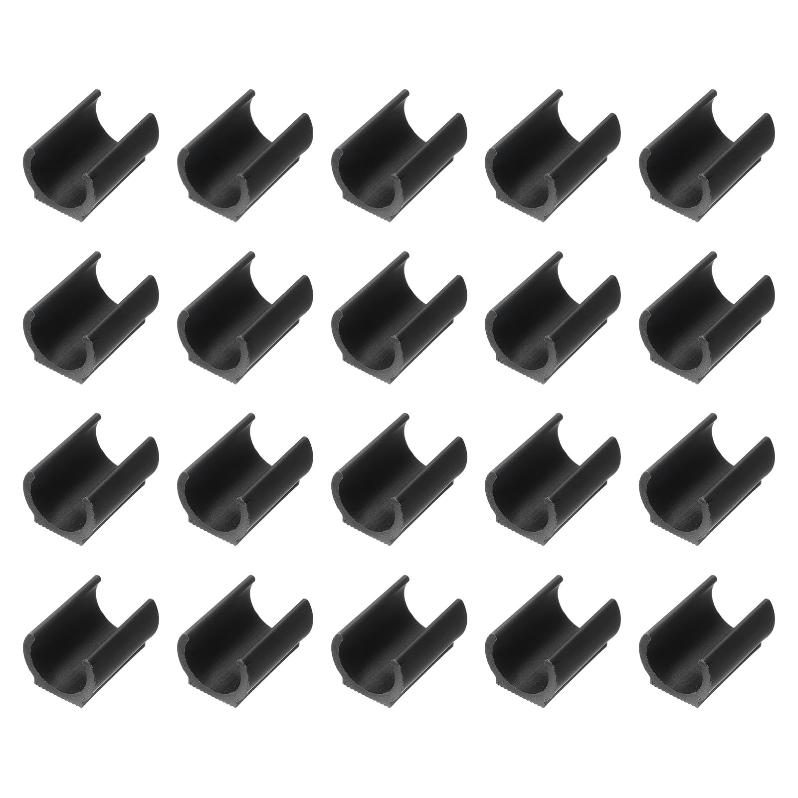 uxcell 20 Pcs Chair Foot O Shaped Floor Glides, 40mm Plastic Chair Leg Caps, Non-Slip Chair Foot Pads for Chair Leg Black