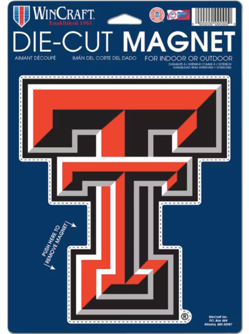Wincraft Texas Tech Red Raiders Indoor/Outdoor Die Cut Magnet